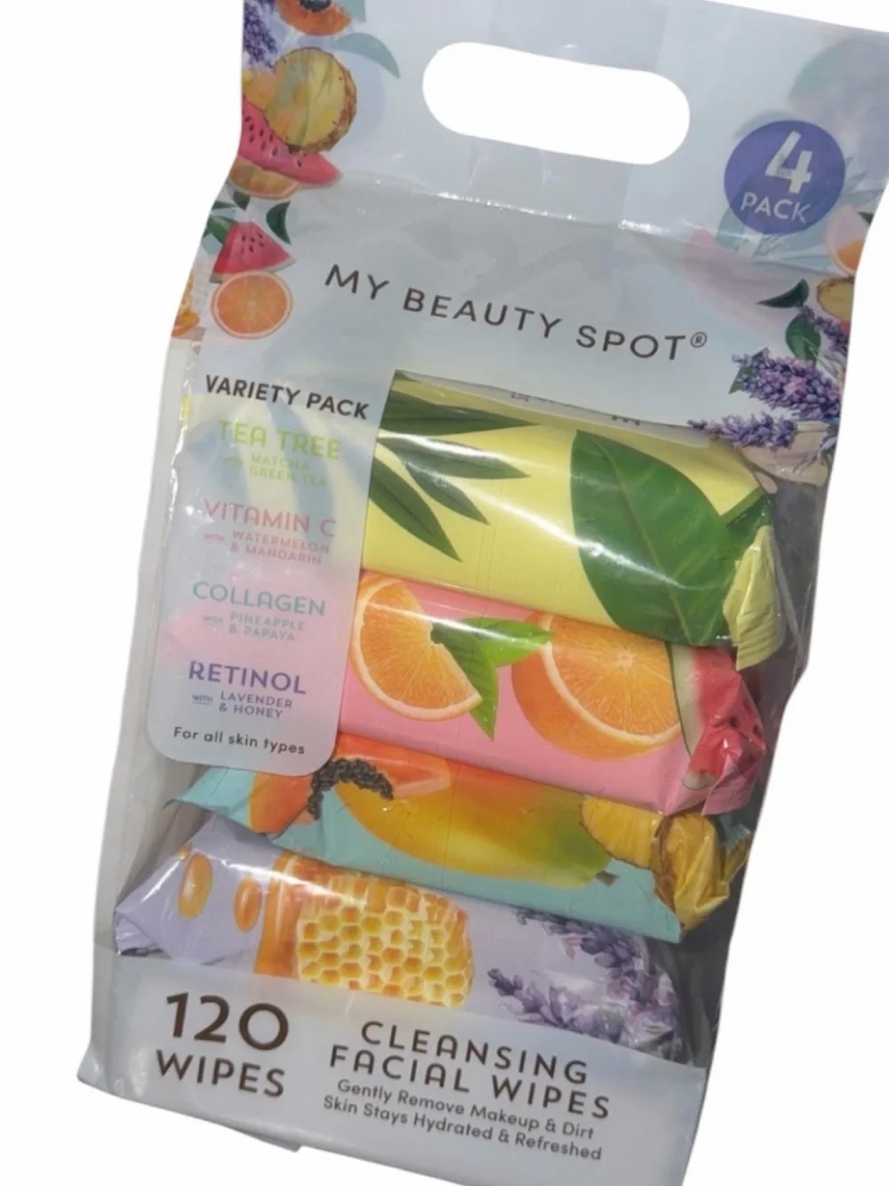 4 packs of  Cleansing Facial Wipes